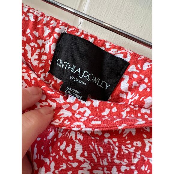 Cynthia Rowley Woman Terracotta Print Pants 20W - Picture 6 of 7